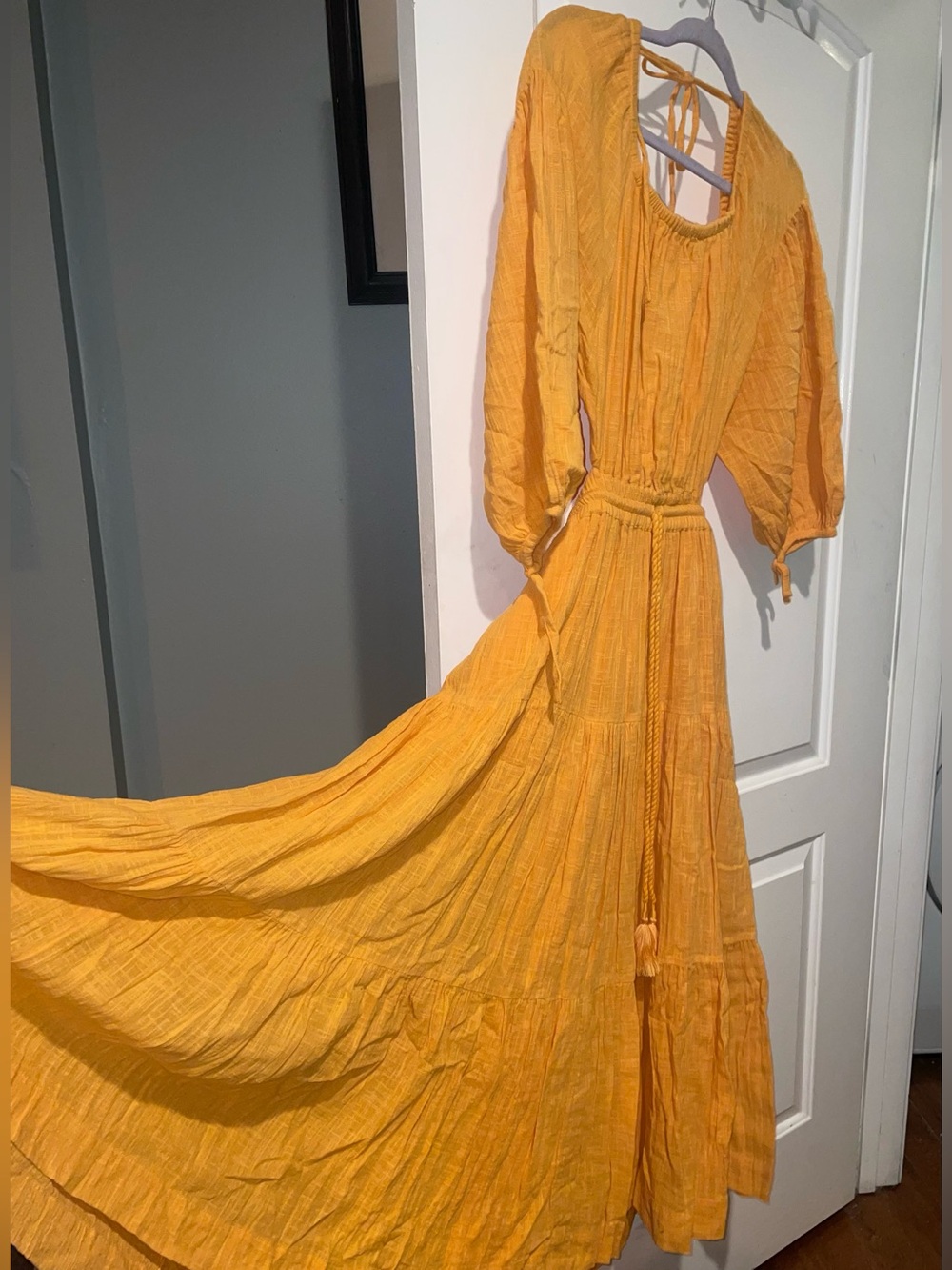 New! Free People FREE-EST Ibiza Sun Open Back Cotton Gauze Maxi Dress 🌻 XS - Picture 8 of 10